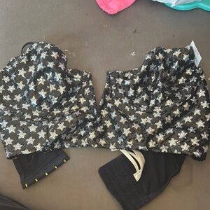 Black Sequin Star Bustier